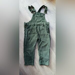 🍂Olive Green Toddler Corduroy Overalls Size 2T🍁